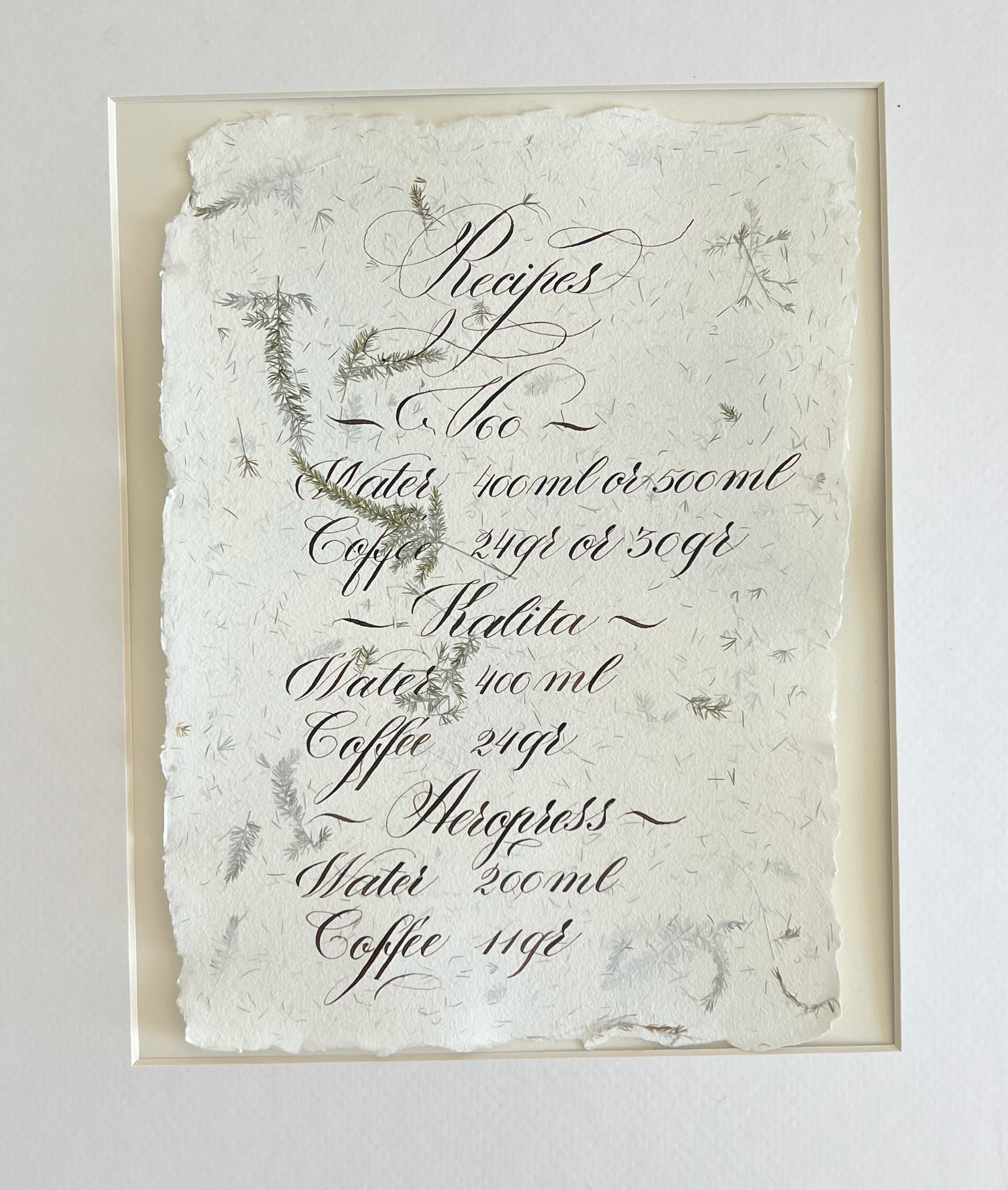 Handwritten Calligraphy example 1